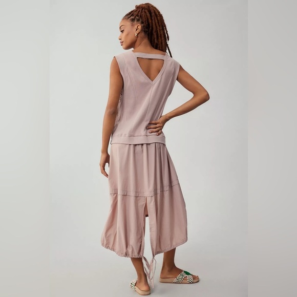 Daily Practice by Anthropologie Layered Short Sleeve Asymmetrical Dress Sz Small - Picture 5 of 11